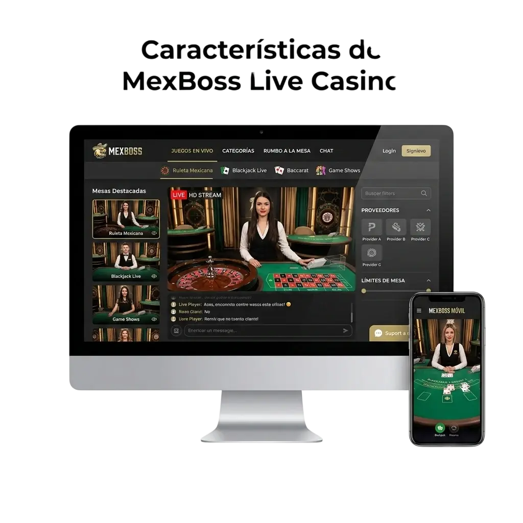 Casino en vivo de MexBoss con crupieres en directo