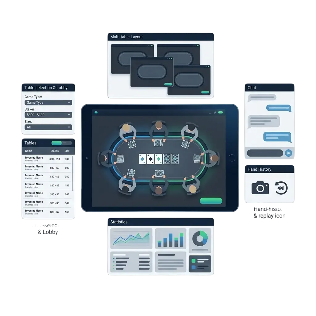 Sala de póker online MexBoss con funciones avanzadas