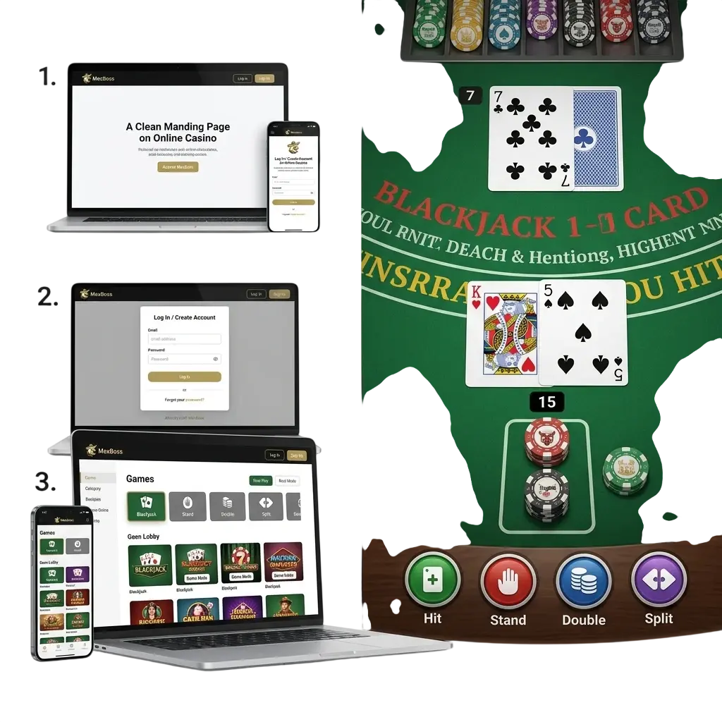 Jugador accediendo a blackjack en MexBoss desde dispositivo móvil