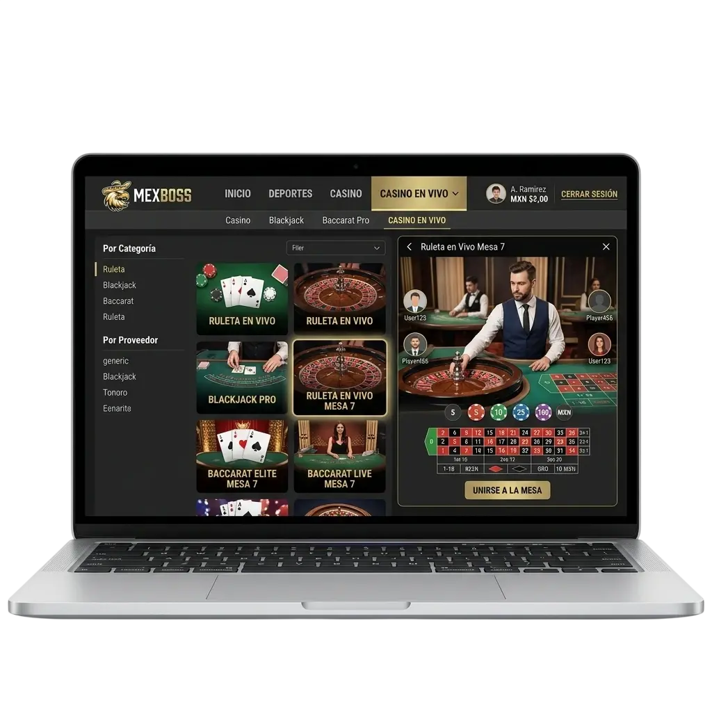 Casino en vivo de MexBoss — guía de inicio paso a paso