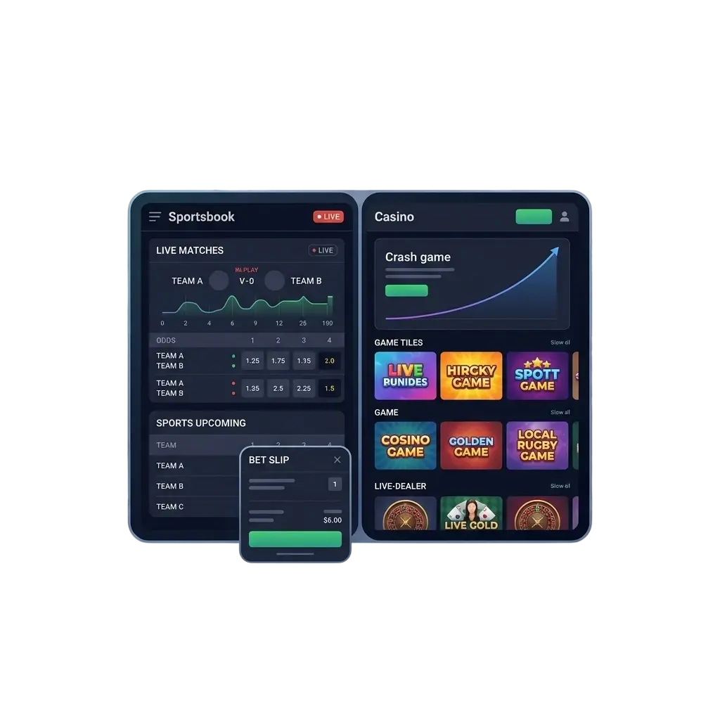 Interfaz de apuestas deportivas en MexBoss