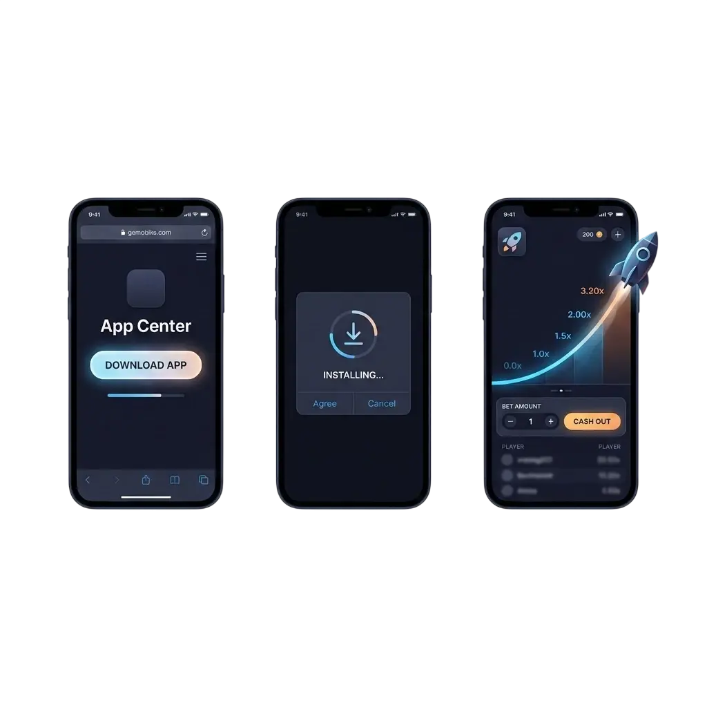 JetX en la app móvil de MexBoss en Android e iOS