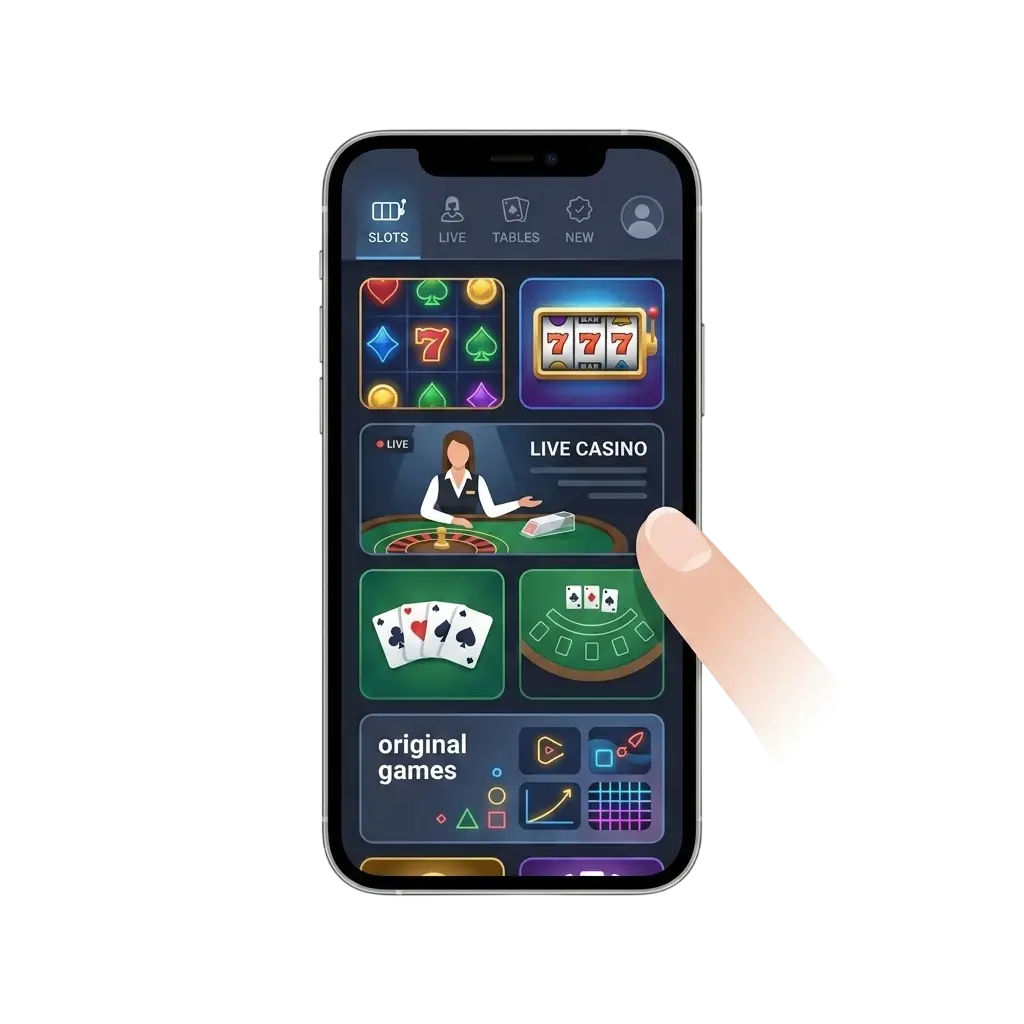 Casino móvil de MexBoss con juegos de slots y mesas en vivo