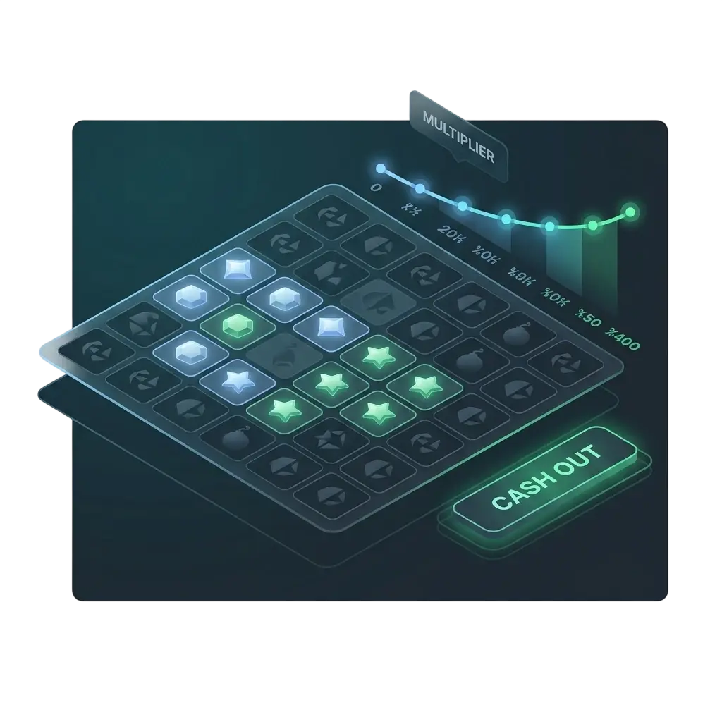 Mines en MexBoss casino game grid