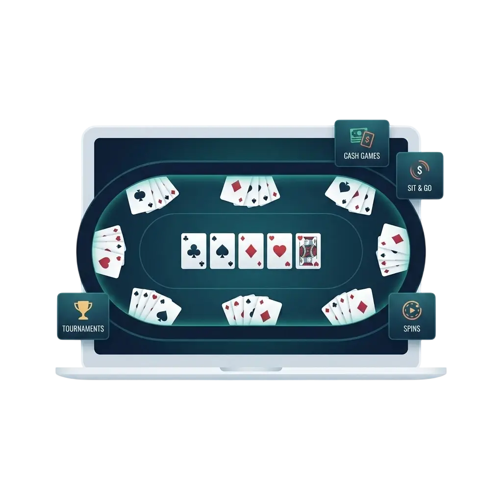 Sala de póker online en MexBoss con mesas de Texas Hold'em y Omaha
