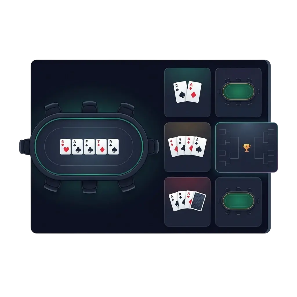 Lobby de póker MexBoss con variantes Texas Hold'em y Omaha